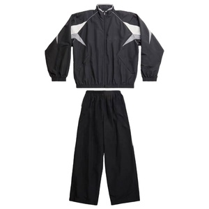Conjunto de chándal cortavientos liso de nailon personalizado 2024 para hombre, ropa de entrenamiento Vintage a prueba de viento, chándal de tamaño Ovrsized para hombre - Product Image 1