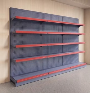 Exhibidor Metálico de Alta Resistencia para Supermercados y Tiendas de Abarrotes, con Acabado Pulido, de Una Sola Cara, con Estantes Ajustables, Precio de Fábrica - Product Image 1