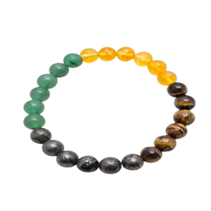 Bracelet en perles élastiques de cristal naturel de qualité supérieure, figurine Feng Shui sculptée, chakra, pierre précieuse, aimant d'argent - Product Image 3