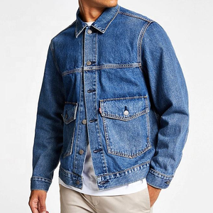 Vestes en jean unisexes en gros, prix direct usine, imperméables, coupe-vent, style streetwear à capuche - Product Image 3