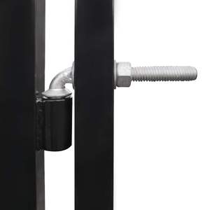 กรงสุนัขเหล็กสีดำ ขนาด 118.1 x 118.1 x 72.8 นิ้ว พร้อมตัวล็อค สำหรับสุนัข - Product Image 5