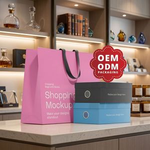 Bolsa de Compras de Lujo Personalizada con Cajas, Impresión Offset en Papel de Arte, Asas Planas Reciclables, Embalaje OEM ODM - Product Image 1