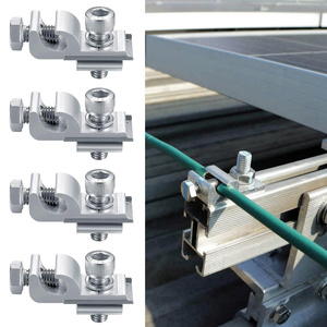 Clip de mise à la terre pour panneau solaire, support en aluminium pour structure de montage solaire sur toit - Product Image 5