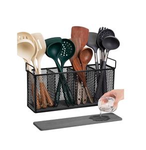 ที่ใส่ช้อนส้อมเหล็กสไตล์วินเทจสำหรับจัดเก็บในครัวสไตล์เรสติก สร้างลุคที่มีเสน่ห์ด้วยโครงเหล็กแข็งแรง - Product Image 1