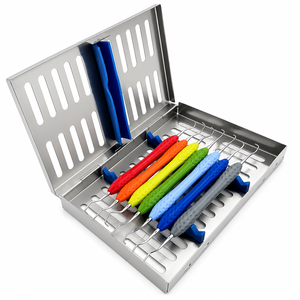 KIMBEL KI-12-0904 Silicon Handle Periodontal Gracey Curette <b>Set</b> with Medium Size Tray Dental Filling and Cleaning Instruments - Product Image 1