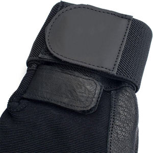 Gants de sport unisexes personnalisés pour la musculation, demi-doigts, couleur noire, en cuir tanné - Product Image 6