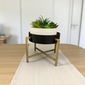 Soporte de Metal Rústico Hecho a Mano para Flores, Soporte Único de Hierro para Plantas de Interior, Decoración Minimalista para el Hogar, Jardín, Sala de Estar, Balcón - Product Image 1