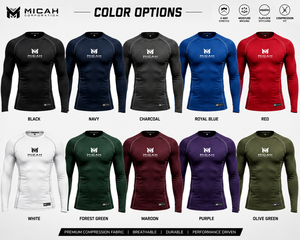 Micah Corporation Men's Long Sleeve Rash Guard Black Quick Dry <b>Compression</b> <b>Shirt</b> Full Sleeve Sport Top - Product Image 5