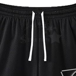 Pantalones Cortos de Malla Estilo Urbano, Cintura Elástica, Color Sólido, Casuales, Ecológicos, Transpirables, Ligeros, Ropa de Moda para Actividades al Aire Libre para Hombre - Product Image 2
