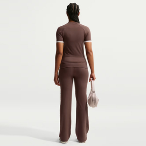 Novedad de Primavera-Verano para Mujer Europea y Americana: Blusa Casual Holgada de Algodón sin Cuello, Color Liso - Product Image 5