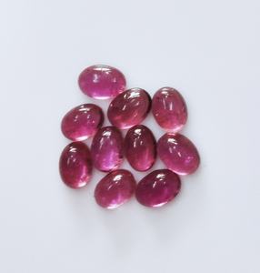 Pierre de tourmaline rose de qualité AAA, forme ovale cabochon, 7*5 mm, 100% PIERRE PRÉCIEUSE NATURELLE, pour la création de bijoux, au prix de gros - Product Image 3