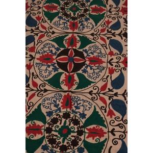 Handmade Eco-Friendly Washable Kantha Suzani <b>Quilt</b> Vintage Cotton Floral Embroidery Boho Bedspread <b>Throw</b> Blanket Bedding - Product Image 3