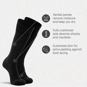 Chaussettes décontractées personnalisées pour usage quotidien, couleur noire unie, confortables, à bout plat, pour l'hiver, sportives, antibactériennes, séchage rapide - Product Image 6