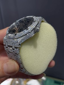 Reloj de Pulsera para Hombre, Mecánico Automático, con Cristal Moissanite, Correa de Acero Inoxidable, Esfera Esqueleto, Resistente al Agua 10 Bar - Product Image 3