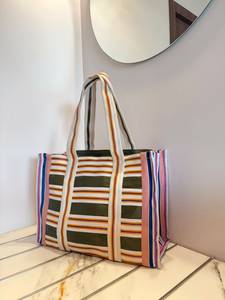 Grands sacs de courses écologiques en polypropylène recyclé avec soufflets latéraux, poignée épaule et impression sérigraphiée - Product Image 2