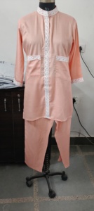 Cubrecamiseta de Lujo con Bordado, 100% Algodón, Estilo Urbano con Borlas, Elegante, Cuello Redondo, para Verano y Resort - Product Image 2