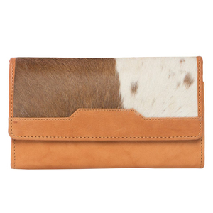 Women's Long Genuine Leather <b>Wallet</b> With Cowhide Animal Print Fold Closure Fashion Daily Use Multifunctional - Product Image 1