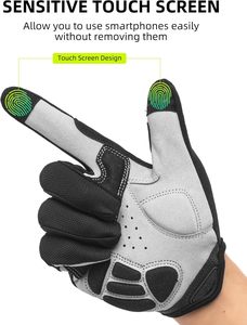 Gants de cyclisme respirants avec coussinets en gel pour route et VTT - Gants antidérapants pour écran tactile pour le cyclisme, l'entraînement et les sports de plein air - Product Image 6