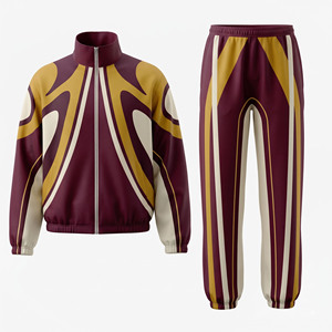 Conjunto Deportivo de 2 Piezas para Hombre, Chaqueta con Cierre Completo y Pantalones Deportivos a Rayas, Color Verde Marino con Logotipo Estampado, Ropa Deportiva Informal - Product Image 2