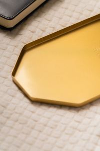 Plateau de service hexagonal de luxe en or pour la restauration, plateau de service en métal pour hôtel et restaurant, vaisselle élégante et minimaliste en gros - Product Image 2