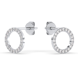 REYES Minimalist Design 14K Solid Gold Moissanite Screw Back <b>Stud</b> <b>Earrings</b> For Women Factory Wholesale Price <b>Fine</b> Jewelry - Product Image 2