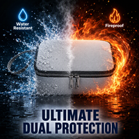 Sac de batterie compact en fibre de verre enduit de silicone, résistant au feu, étui de rangement pour batterie, étui électronique étanche, OEM ODM