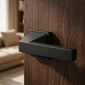 Modern Brass Lever <b>Door</b> <b>Handle</b> Set Knurled Grip Design Interior <b>Door</b> Hardware Matte Black Gold Bronze Finish Premium <b>Handles</b> - Product Image 2