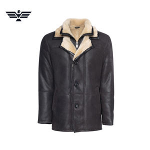 Veste de moto slim en cuir PU noir pour homme, doublure en fausse fourrure, col rabattable, fermeture éclair, respirante, coupe-vent, manteau décontracté d'hiver - Product Image 1