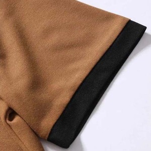 Camisas de Hombre Talla Grande Antiarrugas de Manga Corta con Logotipo Personalizado Bordado en la Parte Delantera, Cuello Mao, Oversize, de Algodón - Product Image 3