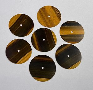 Natural Tiger Eye Gold Flat Cut Watch Dial 31.50 mm 0.6 mm Thickness One Sided Polished Watch <b>Face</b> - Product Image 1