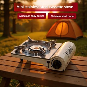 Card Stove Outdoor Portable Camping Hotpot Stove <b>Gas</b> Household Card Magnetic Stove Wholesale - Product Image 4