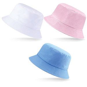 Unisex Solid Color 100% Cotton Canvas Bucket Hats 56-58CM Casual Four Seasons Adult Fishing Ski Party Hat - Product Image 2