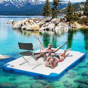 Piattaforma Gonfiabile Blu Oceano 10FT X 7FT per Piscina, Spiaggia e Oceano, Include Pompa d'Aria e Zaino - Struttura per Divertimento Acquatico - Product Image 2