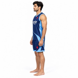 Ensemble de maillot et short de basket-ball pour hommes, respirant, léger, vêtements de sport athlétiques, pour entraînement d'équipe et matchs - Product Image 4