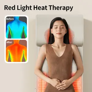 Masaj matı Spa Relax elektrikli tam hava yastığı Shiatsu masaj matı tress çok fonksiyonlu tam vücut masajı yatak şiltesi