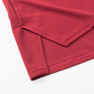 T-shirt à manches longues pour homme, rouge, col rond, coupe classique, couleur unie, décontracté, tricoté, séchage rapide, polyester - Product Image 5