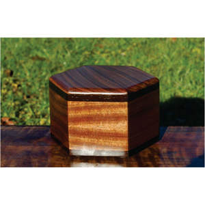 Artisan Solid <b>Wood</b> Memorial Urn with Walnut Spline Accents Modern Minimalist Ash Casket for Home or Burial Handmade <b>Keepsake</b> <b>Box</b> - Product Image 4