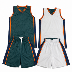Ensemble de maillot de basket-ball unisexe, débardeur sans manches avec short à cordon de serrage, vêtements de sport en polyester à séchage rapide et évacuation de l'humidité - Product Image 5