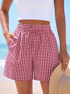 Shorts de jogging athleisure d'été pour femmes, respirants, imperméables, séchage rapide, écologiques, coupe-vent, 100% coton, unis, à fleurs et à pompons - Product Image 6