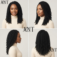 Extensions de cheveux synthétiques tressés pré-bouclés faits à la main, texture naturelle douce de qualité supérieure, pour femmes, vente en gros
