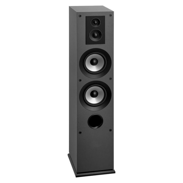 Home Theater System 3-Way Floorstanding Tower Speaker Model D0100X3BBN6 0.75 in 1 Tweeter Dual 5.25 Woofers 145W Peak 70Hz