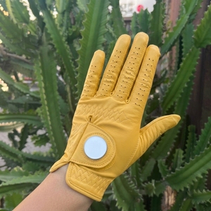 OEM Golf <b>Glove</b> Cabretta Leather Soft <b>Grip</b> Breathable Perforated Custom Logo Private Label Low MOQ Left Right Hand - Product Image 1