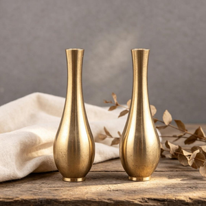 Vase décoratif en fer forgé, fait main, porte-fleurs de qualité supérieure, durable, léger, résistant à la rouille, moderne, pour la maison, le bureau, l'hôtel - Product Image 3
