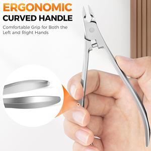Coupe-cuticules en acier au carbone ultra-affûté - Pinces professionnelles à large ouverture pour manucure, pédicure, nail art, salon - Product Image 3