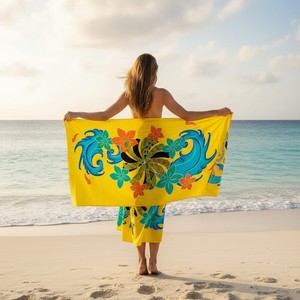 Pareo de Playa de Algodón Suave, Hecho a Mano, de Lujo, para Mujer, Ligero, Falda Envolvente, para Vacaciones de Verano, Secado Rápido - Product Image 2