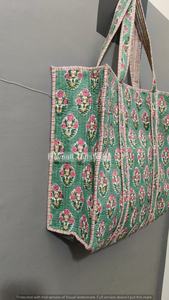 Bolsa de Mano de Algodón Ligera y Ecológica, Hecha a Mano con Estampado Indio, de Color Sólido, para Compras, para Mujer, Primavera, Todas las Temporadas - Product Image 6