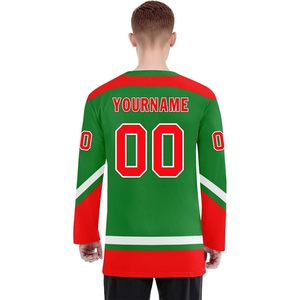 2025 maillot de Hockey de noël personnalisé père noël hockey sur glace pratique uniforme Polyester tenue d'entraînement sportif pour hommes femmes - Product Image 6