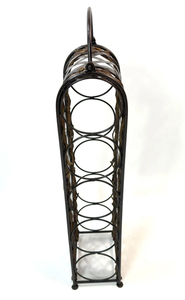 Porte-bouteilles à vin vintage en métal avec détails faits à la main, conçu pour les goûts sophistiqués et les présentations de luxe à la maison - Product Image 3