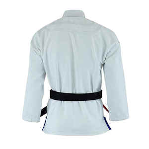 Best Selling Judo Uniform Adult Unisex White 100% Cotton 160g Regular Fit Breathable Durable with <b>Black</b> <b>Belt</b> - Product Image 4