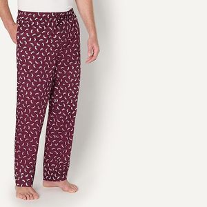 Pantalones de Pijama para Hombre, Ligeros, 100% Algodón Popelina, Corte Recto, con Bolsillos, Frente Plano, Cintura Elástica con Cordón - Product Image 3